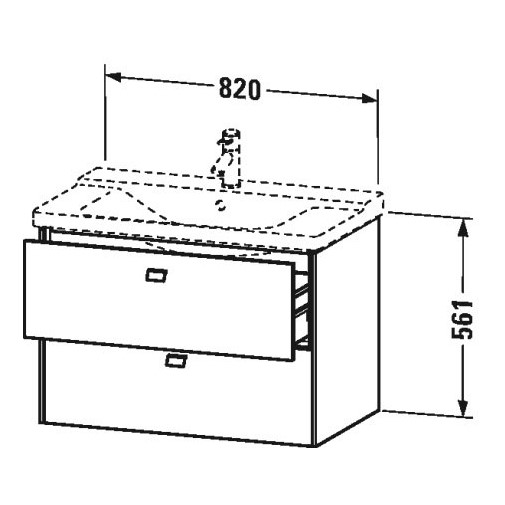 Тумба под раковину Duravit Brioso BR 4121 82x47,9 ФОТО