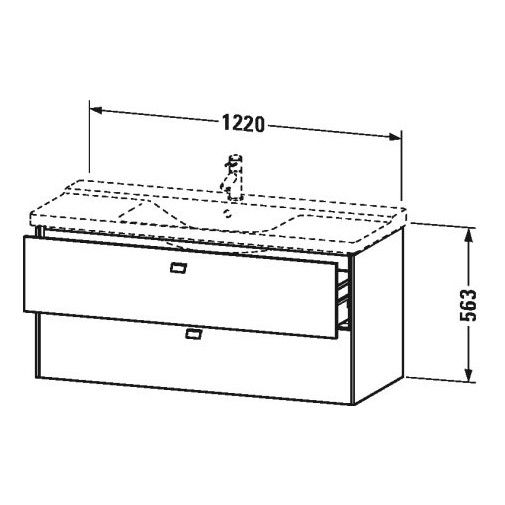 Тумба под раковину Duravit Brioso BR 4123 122x47,9 ФОТО