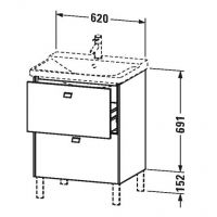 Тумба под раковину Duravit Brioso BR 4410 62x47,9 схема 1