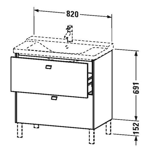 Тумба под раковину Duravit Brioso BR 4411 82x47,9 ФОТО