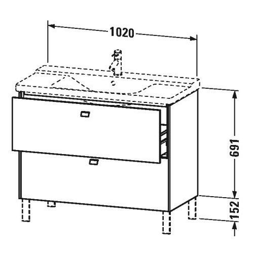 Тумба под раковину Duravit Brioso BR 4412 102x47,9 ФОТО