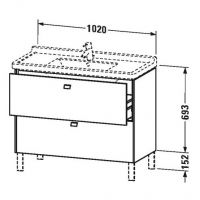 Тумба под раковину Duravit Brioso BR 4423 102x46,9 схема 1