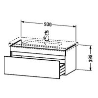 Тумба под раковину Duravit DuraStyle DS 6382 93x44,8 схема 1