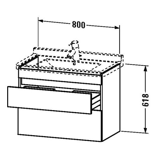 Тумба под раковину Duravit DuraStyle DS 6488 80x47 схема 1