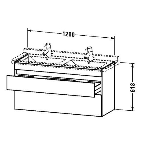 Тумба под раковину Duravit DuraStyle DS 6490 120x47 схема 1