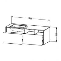 Тумба под раковину Duravit DuraStyle DS 6885 L/R 140x55 схема 1