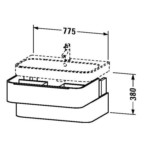 Тумба под раковину Duravit Happy D.2 H2 6365 77,5x48 ФОТО