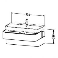 Тумба под раковину Duravit Happy D.2 H2 6366 97,5x48 схема 1