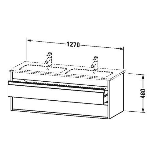 Тумба под раковину Duravit Ketho KT 6432 127x47,5 ФОТО