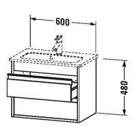 Тумба под раковину Duravit Ketho KT 6452 60x38,5 схема 1