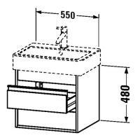 Тумба под раковину Duravit Ketho KT 6636 55x44 схема 1