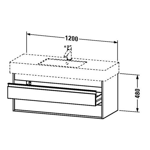 Тумба под раковину Duravit Ketho KT 6642 120x45,5 ФОТО