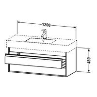 Тумба под раковину Duravit Ketho KT 6642 120x45,5 схема 1