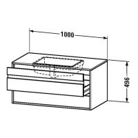 Тумба под раковину Duravit Ketho KT 6855 100x55 схема 1