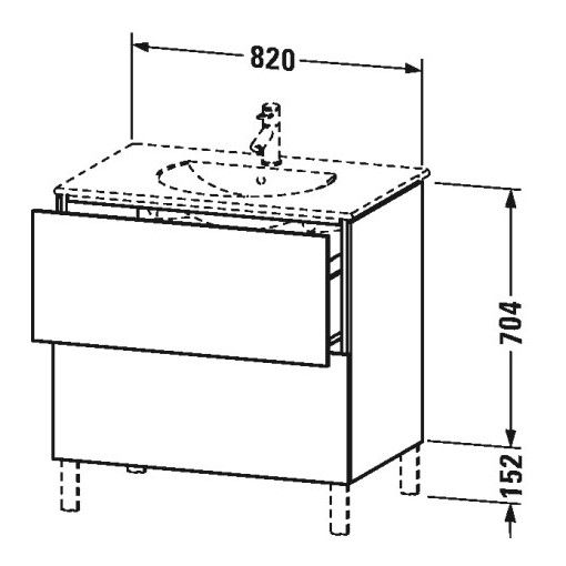 Тумба под раковину Duravit L-Cube LC 6606 82x53,4 ФОТО