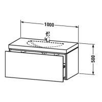 Тумба под раковину Duravit L-Cube LC 6901 N/O/T 100x54 схема 1