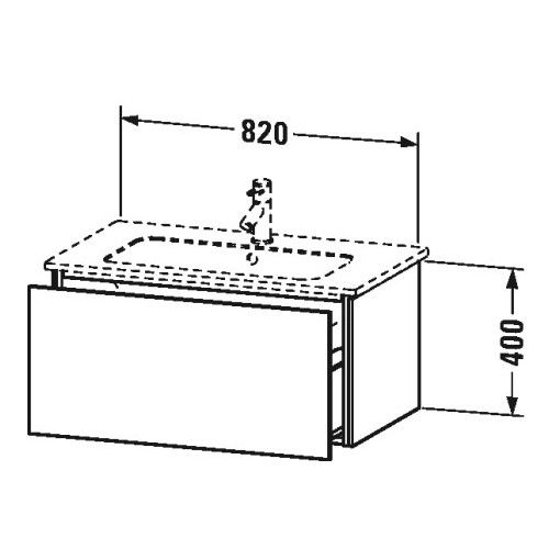 Тумба под раковину Duravit L-Cube LC 6141 82x48,1 схема 1