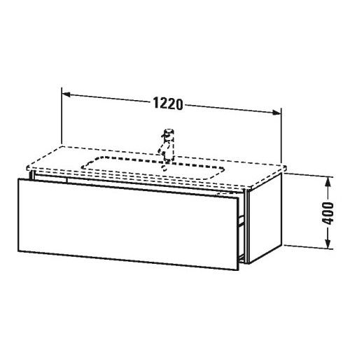 Тумба под раковину Duravit L-Cube LC 6143 122x48,1 ФОТО