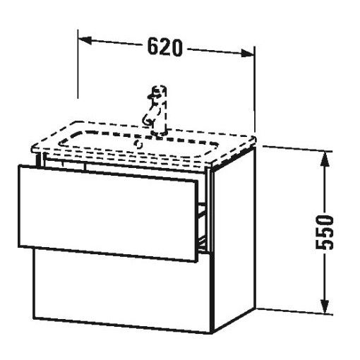 Тумба под раковину Duravit L-Cube LC 6256 62x39,1 ФОТО