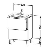 Тумба под раковину Duravit L-Cube LC 6673 62x39,1 схема 1