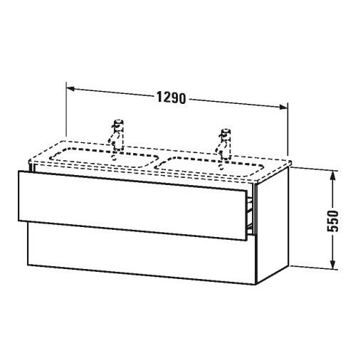 Тумба под раковину Duravit L-Cube LC 6258 129x48,1 ФОТО