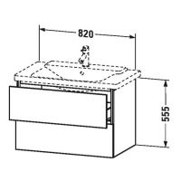 Тумба под раковину Duravit L-Cube LC 6247 82x48,1 схема 1