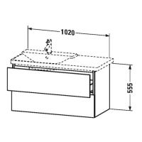 Тумба под раковину Duravit L-Cube LC 6251 102x48,1 схема 1