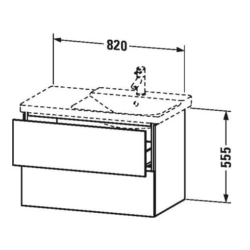 Тумба под раковину Duravit L-Cube LC 6249 82x48,1 ФОТО