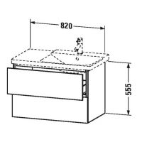 Тумба под раковину Duravit L-Cube LC 6249 82x48,1 схема 1