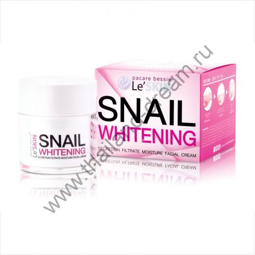 УВЛАЖНЯЮЩИЙ АНТИВОЗРАСТНОЙ КРЕМ С МУЦИНОМ УЛИТКИ SNAIL WHITENING LE’SKIN 50МЛ