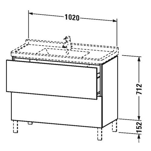 Тумба под раковину Duravit L-Cube LC 6610 102x46,9 ФОТО