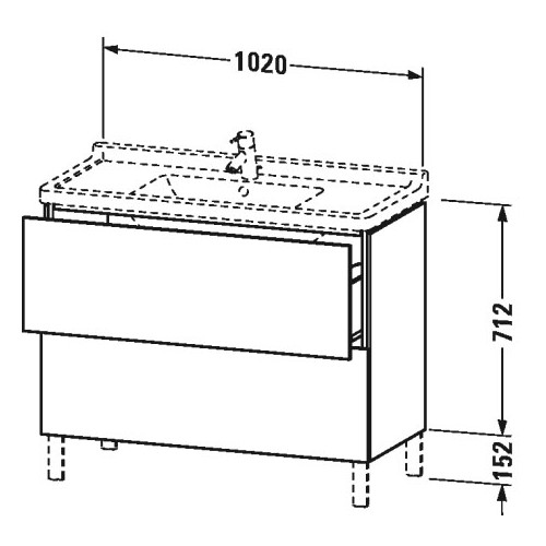 Тумба под раковину Duravit L-Cube LC 6610 102x46,9 ФОТО