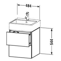 Тумба под раковину Duravit L-Cube LC 6274 48,4x45,9 схема 1