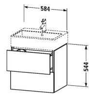 Тумба под раковину Duravit L-Cube LC 6275 58,4x45,9 схема 1