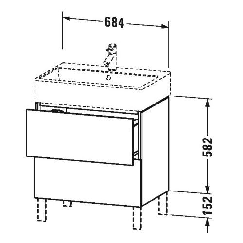 Тумба под раковину Duravit L-Cube LC 6776 68,4x45,9 ФОТО