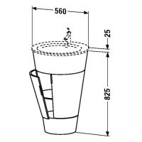 Тумба под раковину Duravit Starck S1 9520 56x60 схема 1