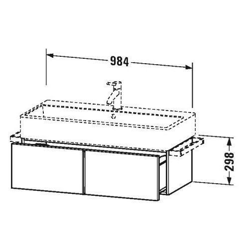 Тумба под раковину Duravit Vero VA 6128 98,4x43,1 схема 1