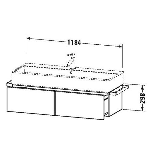 Тумба под раковину Duravit Vero VA 6129 118,4x43,1 ФОТО