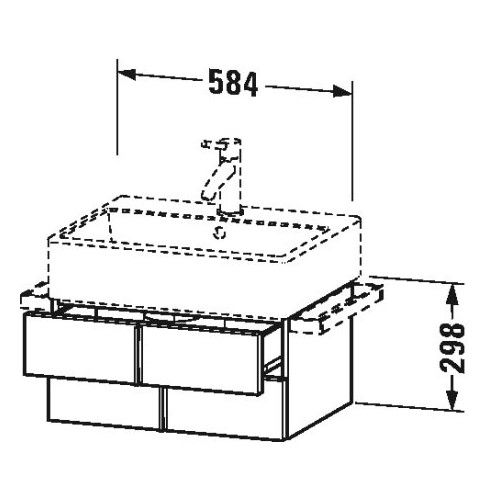 Тумба под раковину Duravit Vero VA 6285 58,4x43,1 ФОТО