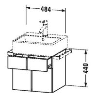 Тумба под раковину Duravit Vero VA6504 48,4x43,1 схема 1