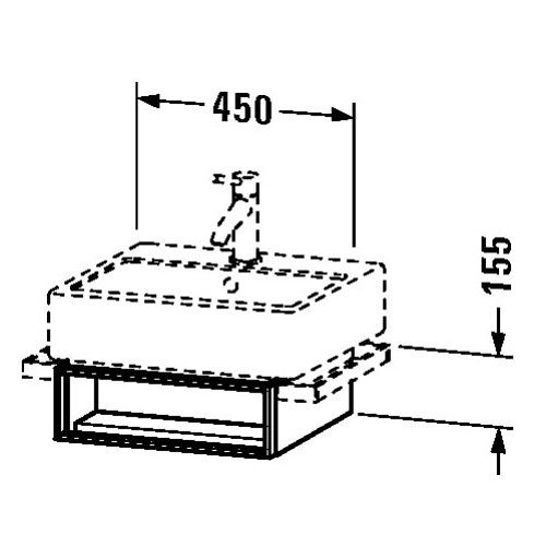 Тумба под раковину Duravit Vero VE6003 45x43,1 схема 1