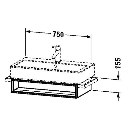 Тумба под раковину Duravit Vero VE6006 75x43,1 схема 1