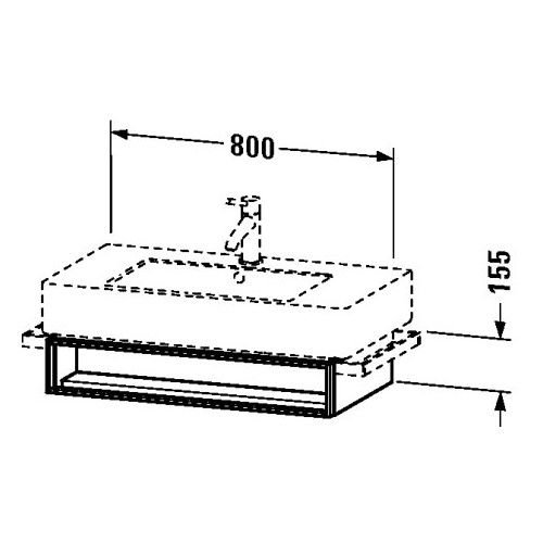 Тумба под раковину Duravit Vero VE6013 80x44,6 схема 1