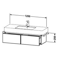 Тумба под раковину с ящиками для хранения Duravit Vero VE6115 120x44,6 схема 1