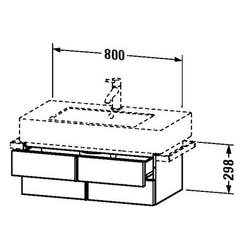Тумба под раковину Duravit Vero VE6213 80x44,6 ФОТО