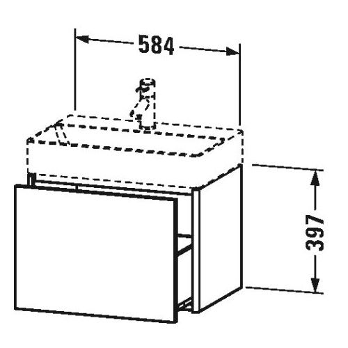 Тумба под раковину Duravit XSquare XS4067 58,4x39 ФОТО