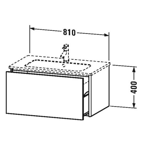 Тумба под раковину Duravit XSquare XS4072 81x47,8 схема 1