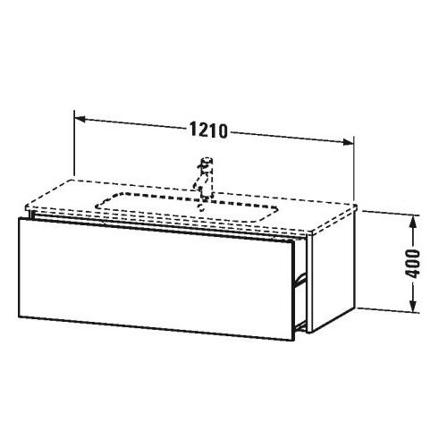 Тумба под раковину Duravit XSquare XS4074 121x47,8 ФОТО