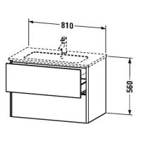 Тумба под раковину Duravit XSquare XS4172 81x47,8 схема 1