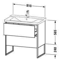 Тумба под раковину Duravit XSquare XS4461 81x47,3 схема 1